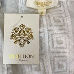Rebellion Ivory Sheer Embroidered Lace Tie Front Top NEW M Size M Photo 4
