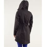 Lululemon  Right as Rain Adjustable Hooded Logo Jacket Deep Coal Dark Gray Size 4 Photo 1