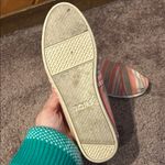 Toms TTOMS Alpargata Classic slip-on shoes striped coral and white Photo 5