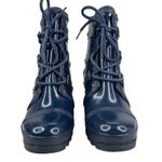 Sorel Joan of Arctic Wedge Rain Boots Waterproof Blue Glossy 9.5 Photo 9