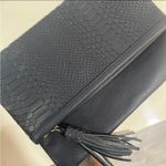 Gi Gi New York Navy leather python embossed clutch Rachel Zoe Box of Style Photo 4