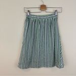 Roolee Green Striped Midi Skirt with Pockets Size XS Women's Photo 4