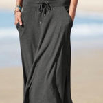Athleta  Casual Black A-Line Maxi Skirt in Size S Photo 0