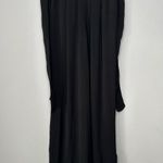 Free People CEM Black Sleeveless Lace Trim Deep V Cinch Waist Wide Leg Jumpsuit Photo 9