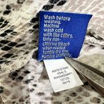 Apt. 9  Womens Long Sleeve Button Down Shirt Size L Snakeskin Print Yellow Stripe Photo 4