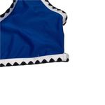 SheIn Blue Trimmed Bandeau Bikini Swim Top Women's Size Small Photo 3