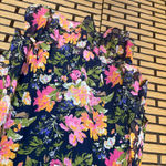 West Kei  Blue Floral Blouse Size XL Photo 2