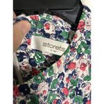 Storets Floral Puff Pleated Sleeve Tulip Hem Mini Ruffle Dress Size S/M Women’s Photo 4