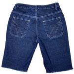 Bermuda Jean Shorts Women's Sz‎ 32" Cutoffs Stretch Denim Modest Retro Grunge Blue Photo 1