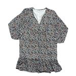 J.Crew  Micro Floral V Neck Long Sleeve Mini Dress XS Photo 1