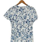 French Connection Blue White Floral Toile Maxi Dress size Small NWT Short Sleeve Photo 4
