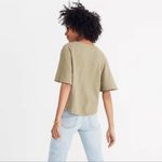 Madewell Texture & Thread Flutter Sleeve Relaxed fit Top Size XS Pink/Peach Photo 6