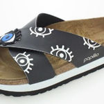 Birkenstock  Papillio Evil Eye Criss Cross Sandals – Black, 38 (US 8–8.5) Photo 0