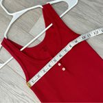 Brandy Melville Tank Top henley womens Red (one size) casual bright coquette Photo 2