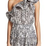 MISA Los Angeles  Josefine‎ one shoulder floral ruffle mini dress size Small Photo 3