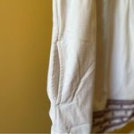Whistles Selina Embroidered Frayed Cotton Sack Dress Mini Ivory Size 2 Small Photo 9