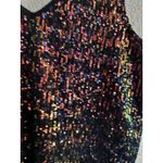 Loft Vintage  Woman Y2K Rainbow Sequin MP Double V Neck‎ Sparkle Shimmer Photo 3