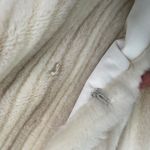 Intrigue 80s De Ball Luxury Fabric Cream Faux Fur Coat Sz 10 Vintage Union Made Photo 8