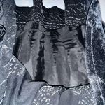 carole little Vintage  Y2K black Velvet Beaded sequin maxi Skirt size 10 Photo 5