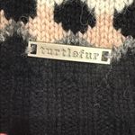 NEW TURTLEFUR WOMENS LAMBWOOL Patterned Black and Brown Beanie Photo 1