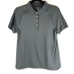 Lands' End Womens Polo Shirt Top Short Sleeve Collar Stretch Gray S Photo 0