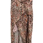 Suboo Uma Gathered Slip Dress Pink Cheetah Midi Size XS Photo 2