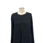 Maison Martin Margiela Charcoal Gray Drape Front Wool Sweater Dress Size‎ Medium Photo 1