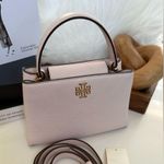 Tory Burch  Britten Mini Satchel Crossbody– Delicate Pink Leather Sold Out NWT Photo 1
