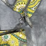 Vera Bradley Tote Shoulder Bag & Coin Purse Lemon Parfait Yellow Gray Paisley Photo 6