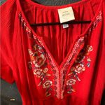 Knox Rose  Red Embellished Short Sleeve Dress Photo 2
