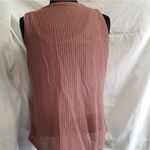 V Neck Button Up Tie Front Vest Size Small Pink Photo 1