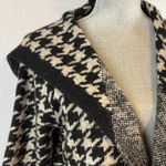 Max Studio  Women's Houndstooth Jacquard Open-front Cardigan In Black Photo 5