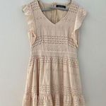 Blush Simplee Size Small Pink Eyelet Lace Above The Knee Dress NWOT Photo 0
