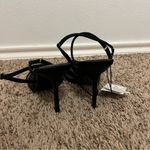ZARA  Black Satin Buckle Strappy Women's Heels NWT Photo 7