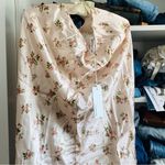 Reformation  silk blush pink floral skirt Photo 5