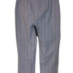 Jones New York Women's Pants Stripe Seersucker Crop Gray White Stripes Size 14 Photo 1