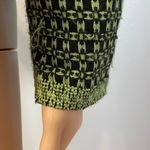 Yarns & Stitches Lime Green and Black Basket Weave Rattan Pattern Blazer Size 8 Photo 8