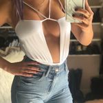 4/$10 ❣️ NWT Sexy White Strappy Bodysuit Photo 7