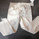 NWT Etica Micki crop flare denim‎ jeans pink nude size 32. Retails for $268 Photo 4
