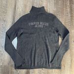 Calvin Klein Jeans Vintage 2000s Rhinestone Gray Turtleneck Sweater Womens L/XL Photo 0