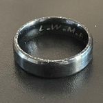 Edge Pre-owned 6mm carbide  black ring size 8 Photo 3