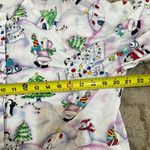 Vintage Holiday Scrub Jacket | Igloo Penguins & Presents | Size M/L White Size M Photo 4