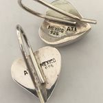 Sterling Silver TAXCO  Red Jasper Heart Cabochon Drop Dangle Earrings Photo 5