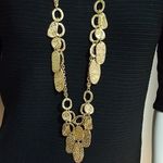 Gold Tone Chain Dangling Necklace Photo 1