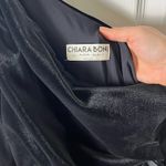 Chiara Boni  Black Velvet Agapios Floral One-Shoulder Long Sleeve Sheath Dress 14 Photo 9