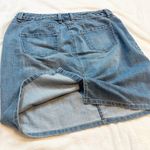 Nine West  American Vintage Denim Mini Skirt Medium Wash Stretch Mid Rise Sz 14 Photo 7