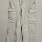 PacSun Women's Elastic Waist Cargo Pants Utility Pockets Beige Size Small Photo 0
