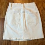 Madewell  white button front denim skirt size 24 Photo 4