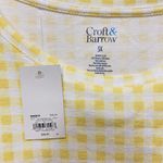 Croft & Barrow Top Womens 3X Yellow White Long Sleeved Sweater Blouse Casual Photo 2