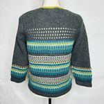 Sundance  Katrina Lambswool Blend Snap-Front Cardigan Knit Sweater Gray Sz S Photo 8